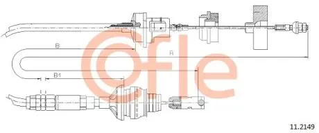 Трос зчеплення Citroen Berlingo Diesel all (mod.) 97- 655 COFLE 11.2149