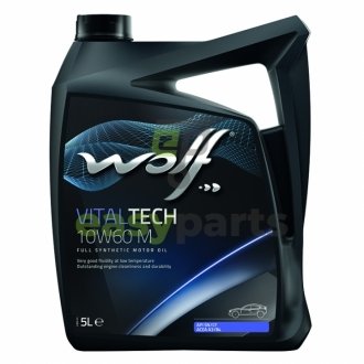 Моторне масло Vitaltech M 10W-60 синтетичне 5 л Wolf 8335808