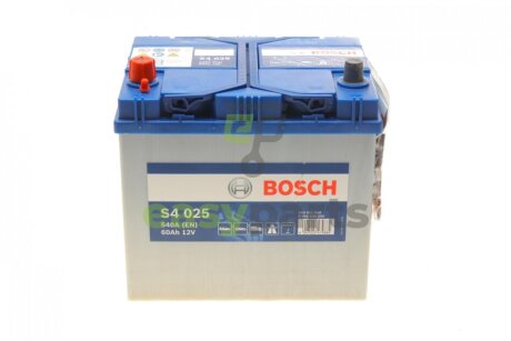 Акумуляторна батарея 60Ah/540A (232x173x225/+L/B00) S4 Азія BOSCH 0 092 S40 250