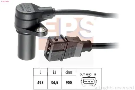 Датчик обертiв колінвала Opel Astra G/Frontera B/Omega B EPS 1.953.160