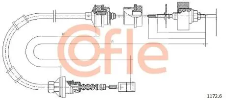 Трос зчеплення Fiat Ducato 1.9 TDS gear ML 98- 1480/925 COFLE 1172.6