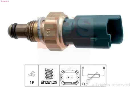Датчик температуры охол.жидкости (2-х контакт..) Ford/PSA/Nissan/Renault 2.0HDi EPS 1.830.317