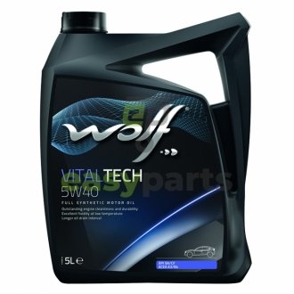 Моторное масло Vitaltech 5W-40 синтетическое 5 л Wolf 8311291