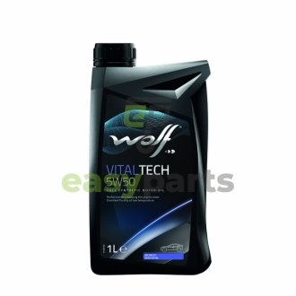 Моторне масло Vitaltech 5W-50 синтетичне 1 л Wolf 8314629