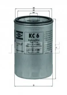Фильтр топливный KHD, MAHLE / KNECHT KC6