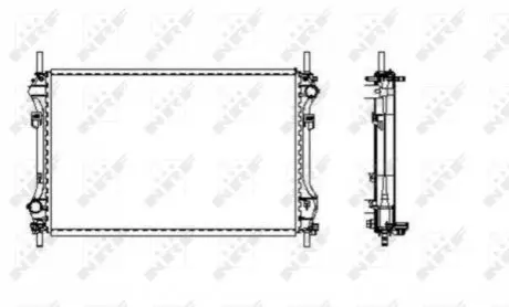 Радіатор охолодження (-AC) Ford Transit 2,4TDCi 00-06 NRF 509696