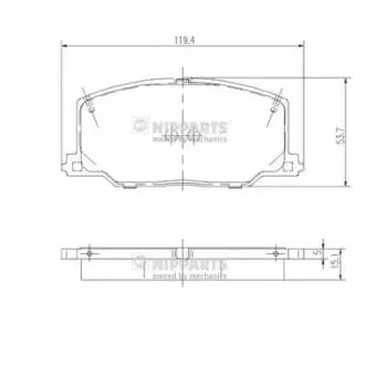 Гальмівні колодки P Toyota Camry,Carina,Celica 86-93 NIPPARTS J3602037