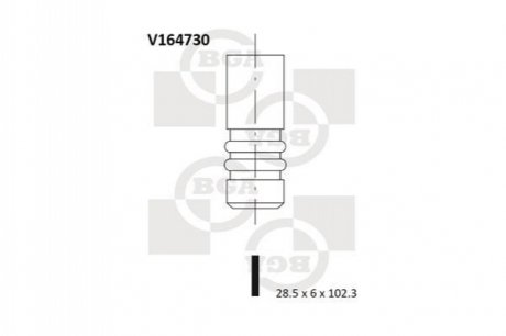 Клапан впускний Mercedes C-Class (CL203)/(S211) 02- BGA V164730 (фото 1)