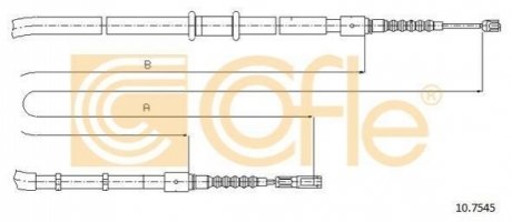 Трос, стояночная тормозная система COFLE 10.7545 (фото 1)
