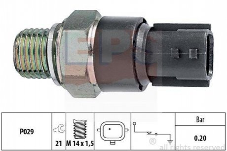 Датчик тиску масла Dacia Logan/Sandero 1.4 04- EPS 1.800.189 (фото 1)