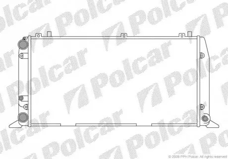 Радіатор Audi 80/90 86-91, Cabriolet 2.0 91- Polcar 130708-4