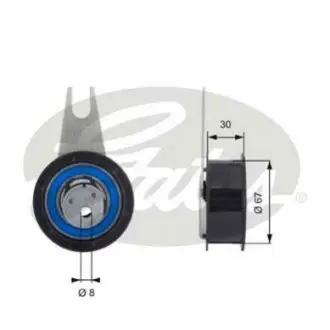 Натяжний ролик паска Audi/VW 1,9 TD/TDI 93- Gates T43041 (фото 1)