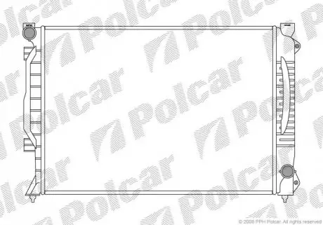 Радіатор охолодження Audi A6 2.5D/2.7 97-05 Polcar 132708-1
