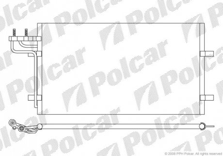 Радиатор кондиционера Ford Focus C-MAX 03- Polcar 3235K8C1