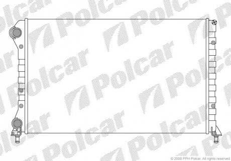 Радиатор основной Fiat Doblo 1.9 D без -AC Polcar 304008-3