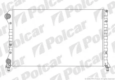 Радіатор основний Fiat Doblo 1.9D без -AC Polcar 304008-3
