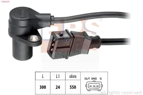 Датчик коленвала Daewoo Nubira 1.6 16v EPS 1.953.272