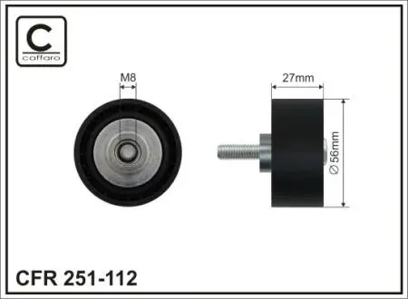 55x8x28 Ролик паска приводного BMW 2.0d-3.0d CAFFARO 251-112