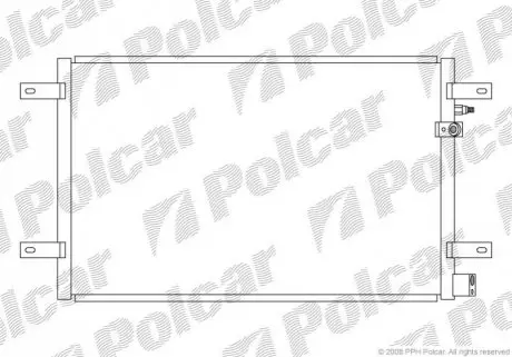 Радіатор кондиціонера Audi A4A6 04- Polcar 1338K8C1