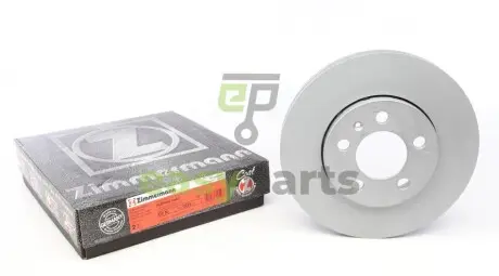 Диск гальмівний (передній) Skoda Fabia/Octavia 96-/Roomster 06-/VW Golf (256x22)(з покриттям)(вент.) ZIMMERMANN 100123320