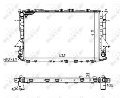 Радіатор Audi 100, A6 (МКПП) 91-94 NRF 51320A