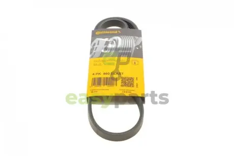 Ремінь генератора BMW 3 (E46/E90)/5 (E60)/6 (E63)/X3 (E83)/X5 (E53) 03-11 Contitech 4PK860ELAST