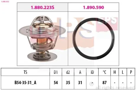 Термостат 87C VW 1.3-1.9D/TD/B EPS 1.880.432