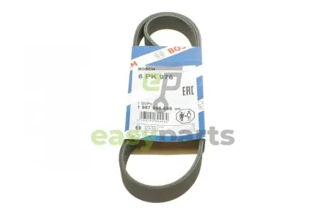 Ремінь генератора поліклиновий Peugeot Partner/307/508 02-/Citroen Berlingo/C2/C3/C4/C5 1.6 HDi 04- (6PK976) BOSCH 1 987 948 486