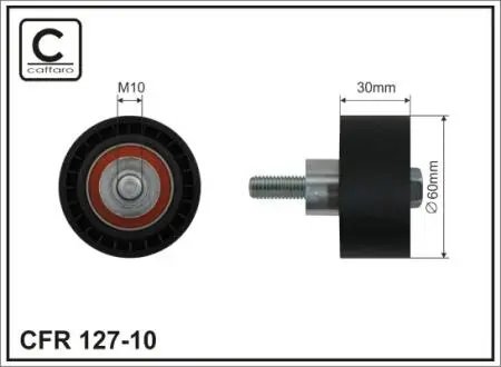 60x10x30 Ролик паска приводного CHERY A5 1.6 CAFFARO 127-10