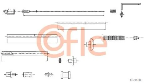 Трос газу Fiat Scudo 96- COFLE 10.1180