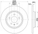 Диск тормозной задн. (300mmx12mm) AUDI A4 1.8 TFSI/1.8 TFSI quattro/2.0 TDI/2.0 TDI quattro/2.0 TFSI/2.0 TFSI flexible fuel/2.0 TFSI flexible fuel quattro/2.0 TFSI hybrid/2.0 TFSI hybr HELLA 8DD 355 113-931 (фото 4)