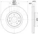 Диск гальмівний перед.Renault Clio Iv, Espace V, Grand Scenic Iii, Grand Scenic Iv, Laguna, Laguna Iii, Megane Iii, Megane Iv, Scenic Iv 1.2-3.5 10.07- HELLA 8DD 355 129-111 (фото 4)