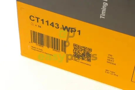 Комплект ГРМ + помпа Audi A3/A4/A5/A6/Q5/VW T5 1.8/2.0TSI/TFSI 11-15 (12x54z) Contitech CT1143WP1