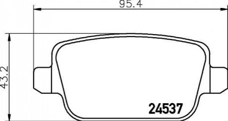 Тормозные колодки дисковые зад. Ford Galaxy, Mondeo 07- HELLA 8DB355025-351 (фото 1)