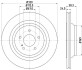 Гальмівний диск задн. DB S-Series (W222)/CL-Series (W216)/S-Series (W221)/SL-Series (W230) (05-17) HELLA 8DD 355 128-751 (фото 4)