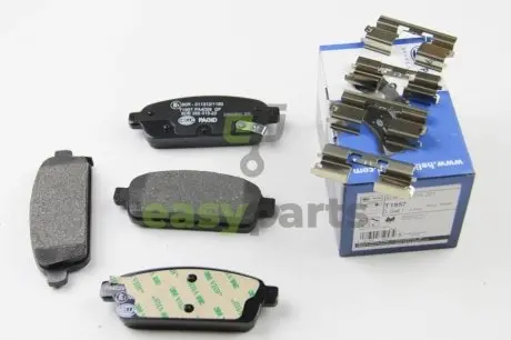 Гальмівні колодки дискові зад. (15"&16") Opel Astra J 1.3 CDTI 09-/Chevrolet Cruze 2.0 CDI 09- HELLA 8DB 355 015-221