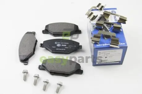 Колодки гальмівні передні Skoda Fabia 1.2-1.6D 01.07- HELLA 8DB355020-521