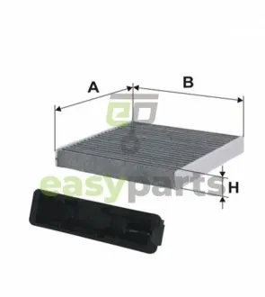 Фільтр салону Renault Clio 05-14/Duster 10-18/Logan 04-/Nissan Micra 03-10/Note 06-13 (вугільний) WIX FILTERS WP6991