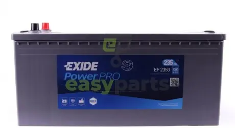 Акумуляторна батарея 235Ah/1300A (514x279x240/+L/B00) PowerPro EXIDE EF2353