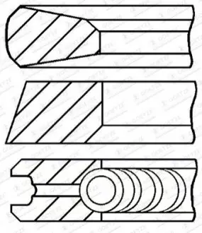Кольца поршневые DEUTZ 100.0 (2.94/2.55/5) F3L911/F4L911/F2L812,F3/4/5/6L91 GOETZE 08-741800-00