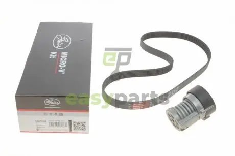 Комплект ременя генератора Audi A2/Seat Ibiza/Skoda Fabia/VW Golf/Polo 1.4/1.6/1.6FSI 97-15 (6PK1078) Gates K036PK1078