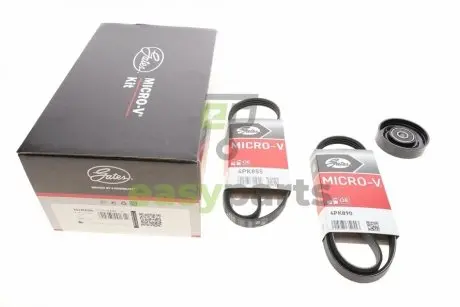 Комплект ременя генератора Hyundai Elantra/Tucson/I30/Kia Ceed 2.0 04- (4PK890/4PK855) Gates K074PK890