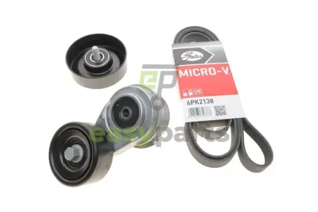 Комплект ременя генератора Kia Rio 1.6 CVVT 12- (6PK2138) Gates K096PK2138