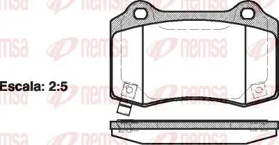 Гальмiвнi колодки дискові зад. Jeep Commander, Grand Cherokee III 3.0Crd-5.7 06.05-12.10 REMSA 0434 54