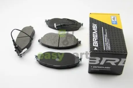 Фото гальмівні колодки пер. VW Passat 10-/Skoda Octavia 12- (TRW) з датчиком BREMSI BP3474 Гальмівні колодки пер. VW Passat 10-/Skoda Octavia 12- (TRW) з датчиком BREMSI BP3474