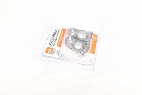 Клеммы аккумуляторные алюминиево-магниевый сплав, с прижимной планкой, 80гр, 2 шт. <ДК> Дорожная Карта DK-TM06