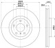 Гальмівний диск перед. Nissan Murano/Infiniti G35 02- 2.5-3.0 PAGID HELLA 8DD355114-101 (фото 4)