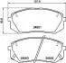 К-кт перед. гальм. колодок Kia Sportage 2.0CRDi 08-/Hyundai IX35/IX40 11- HELLA 8DB355012-961 (фото 4)