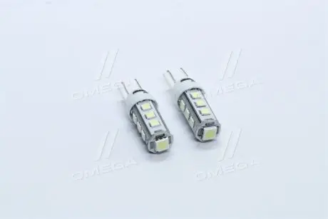 Лампа LED б / ц габарит і панель приладів T10 13SMD W5W 12V WHITE 2шт. блістер <> TEMPEST TP-212T10-12V