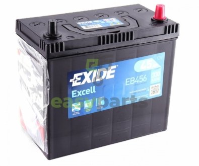 Акумуляторна батарея 45Ah/330A (237x127x227/+R/B00) Excell Азія EXIDE EB456